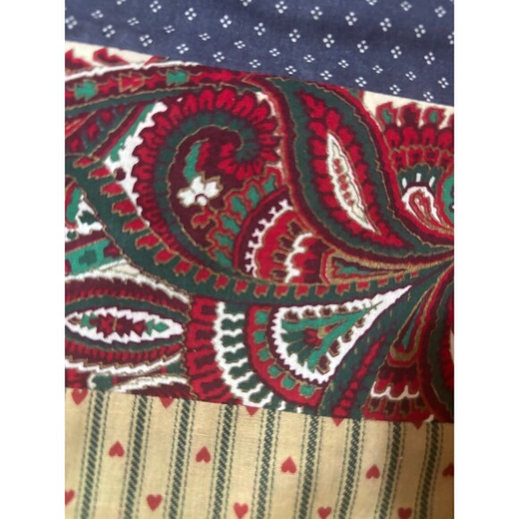 Handmade Christmas Stocking Patchwork Quilt Farmhouse Shabby 17" ANGEL BUTTONS - Picture 6 of 10